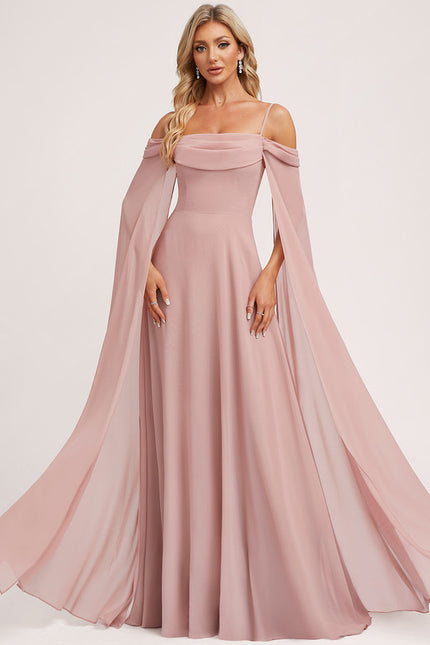 Robe Trapèze Éthérée Rose