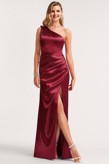 Robe Trapèze Rouge Satiné Chic - gallery 2