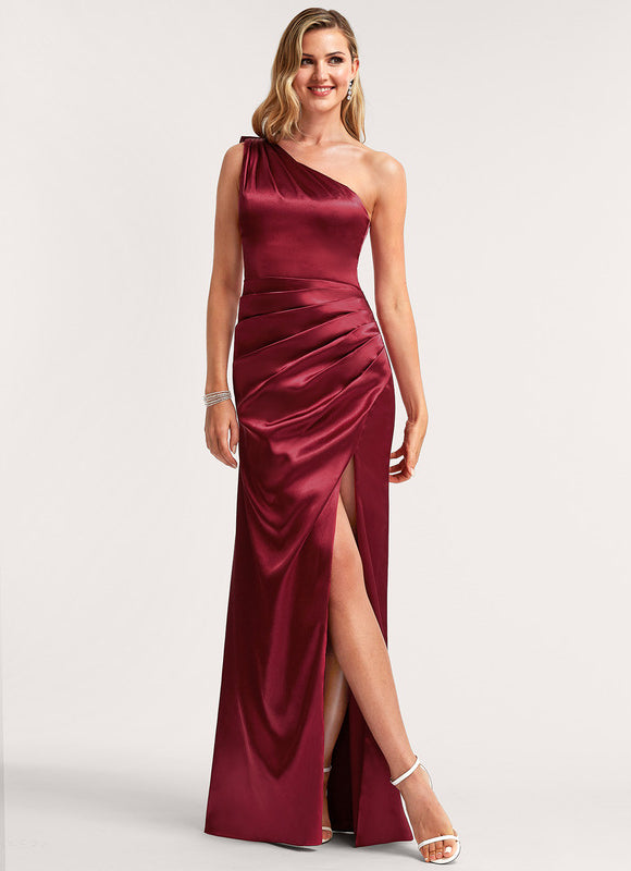 Robe Trapèze Rouge Satiné Chic - gallery 2
