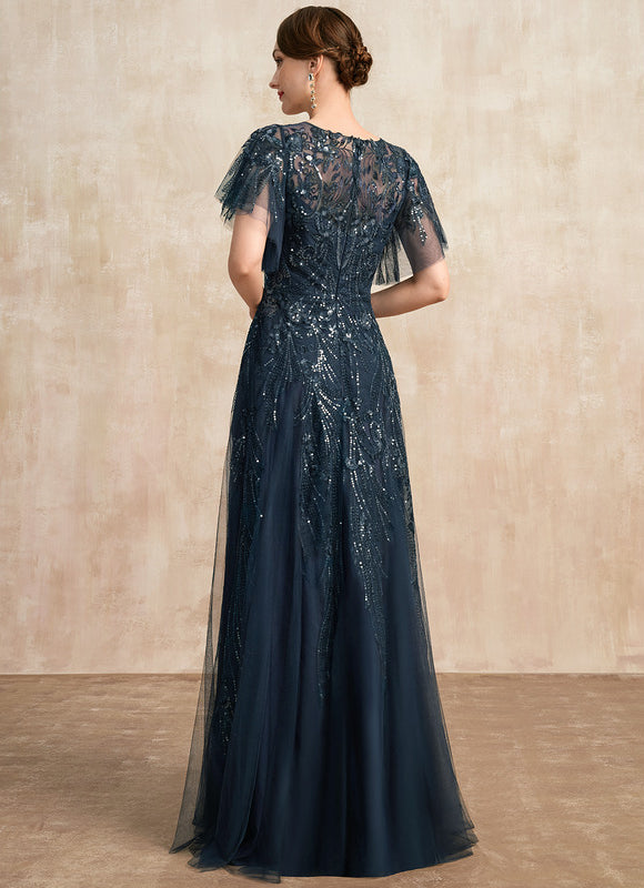 Robe Trapèze Éclat Bleu Nuit - gallery 2