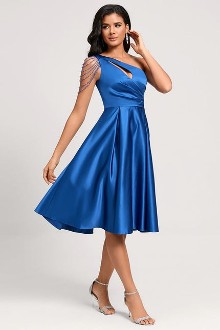 Robe Trapèze Satin Éclat Moderne - gallery 1