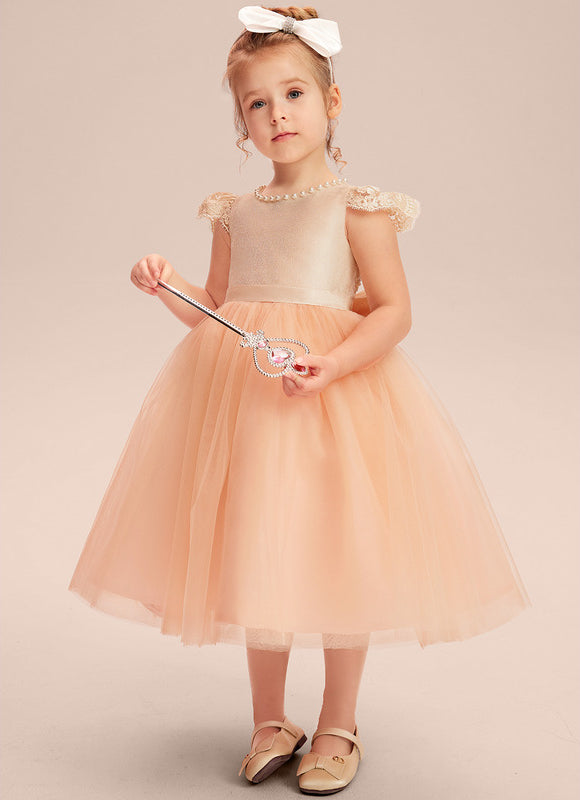 Robe Trapèze Pêche Élégante - gallery 1