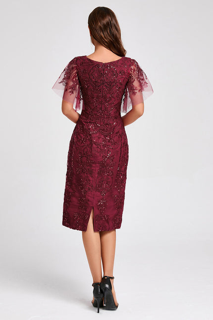 Robe Trapèze Élégance Bordeaux Chic - gallery 5