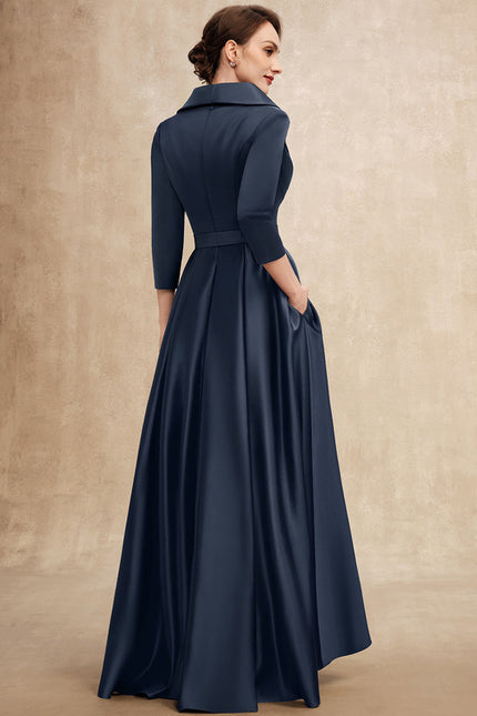 Robe Trapèze Nuit Satinée Élégante - gallery 5