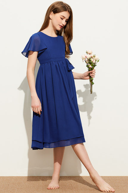 Robe Trapèze Bleu Doux Froufrou