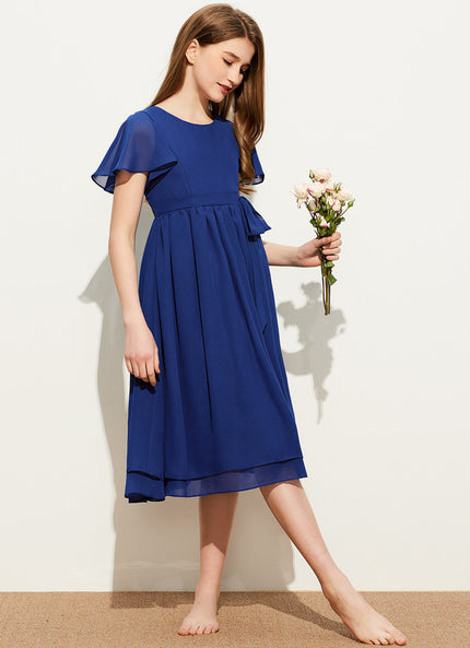 Robe Trapèze Bleu Doux Froufrou