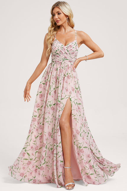 Robe Trapèze Longue Beige Élégante