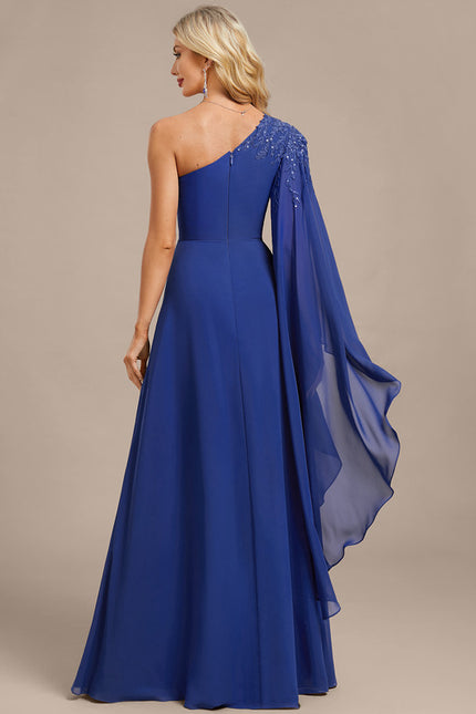 Robe Trapèze Bleu Élégant - gallery 5