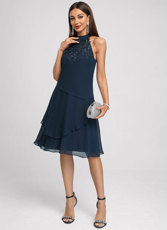 Robe Trapèze Nuit Émeraude - gallery 1