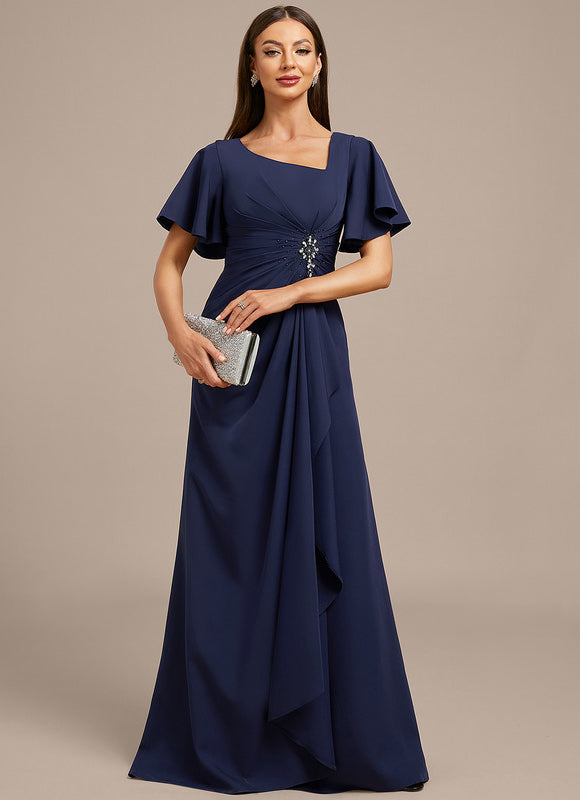 Robe Trapèze Nuit Étoilée Drapée - gallery 2