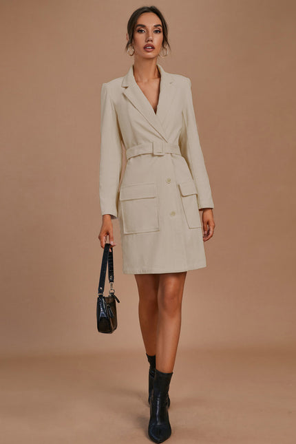 Robe Trapèze Beige Chic - gallery 2