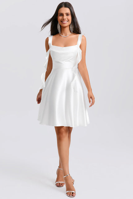 Robe Trapèze Éclat De Satin - gallery 3