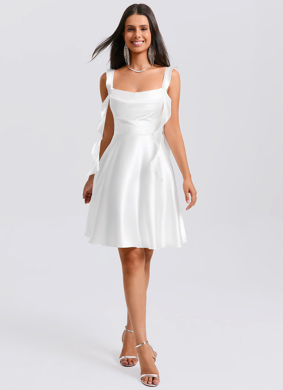 Robe Trapèze Éclat De Satin - gallery 3