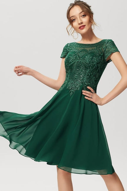 Robe Trapèze Éclat Argenté - gallery 1