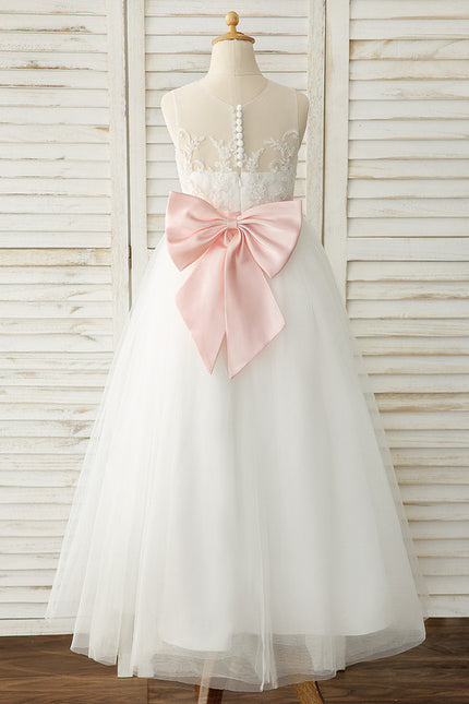 Robe Trapèze De Mariage Enfant - gallery 6
