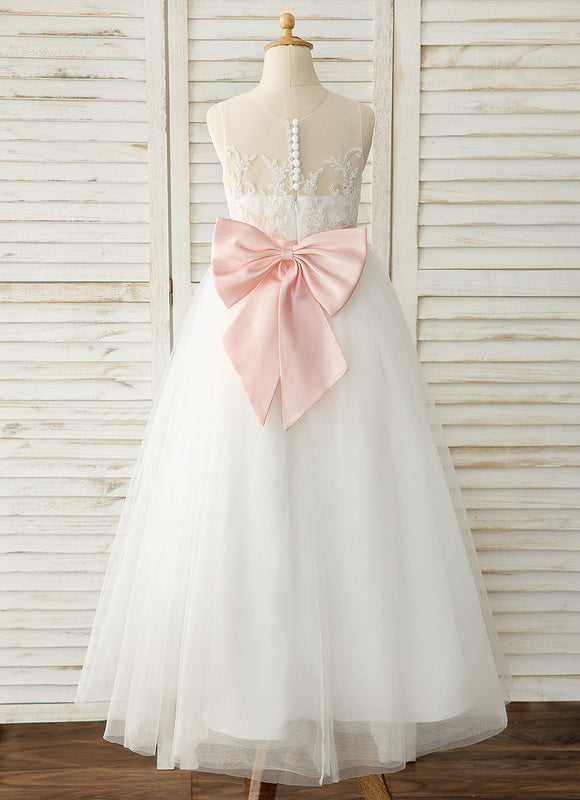 Robe Trapèze De Mariage Enfant - gallery 6