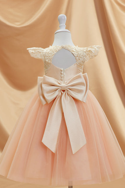 Robe Trapèze Pêche Élégante - gallery 4