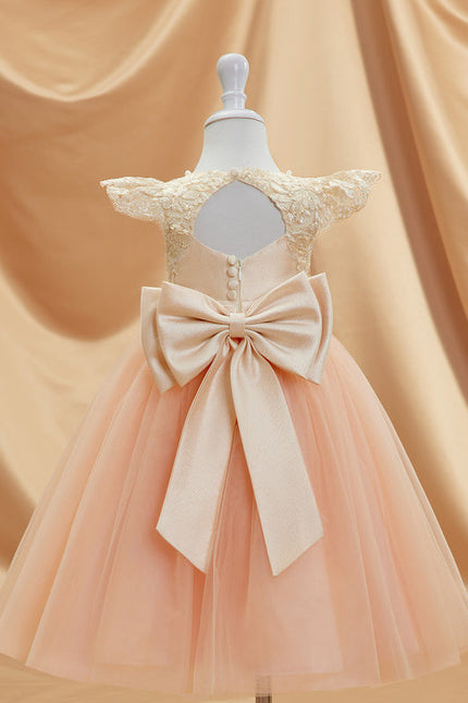 Robe Trapèze Pêche Élégante - gallery 4