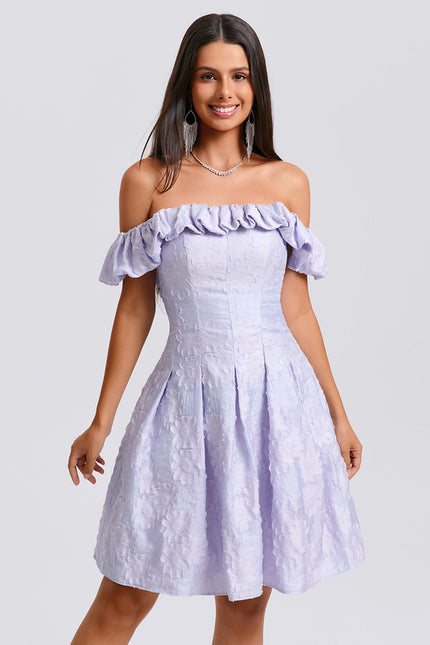 Robe Trapèze Lavande Fleurie