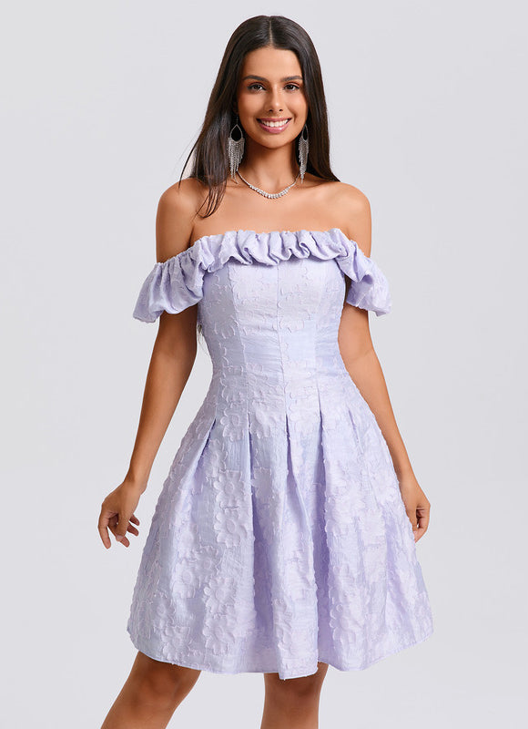 Robe Trapèze Lavande Fleurie