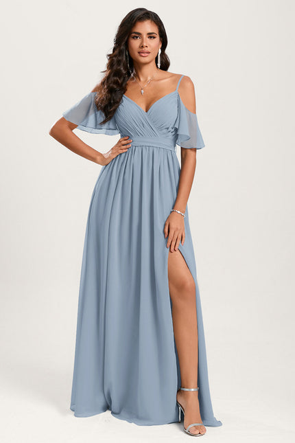 Robe Trapèze Aérienne Céleste - gallery 1
