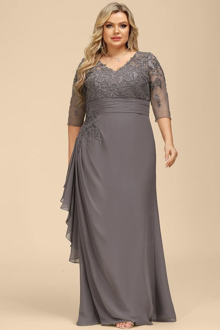 Robe Trapèze Nuance De Velours - gallery 7