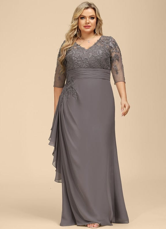 Robe Trapèze Nuance De Velours - gallery 7