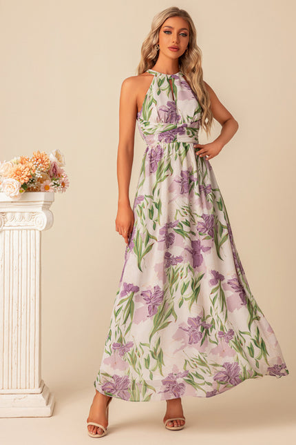 Robe Trapèze Fleurie Élégante - gallery 3