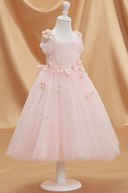 Robe Trapèze Rose Pastel À Fleurs 3D - gallery 7