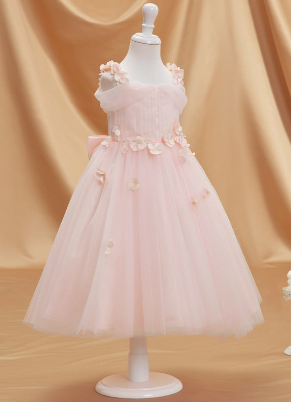 Robe Trapèze Rose Pastel À Fleurs 3D - gallery 7