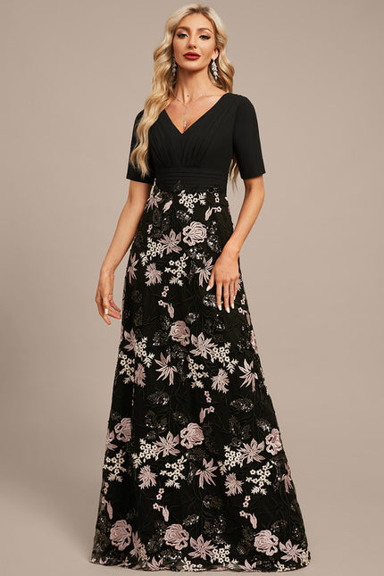 Robe Trapèze Eclat Floral Night