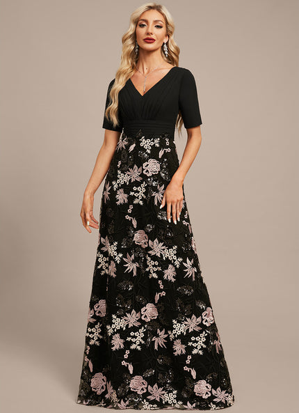 Robe Trapèze Eclat Floral Night