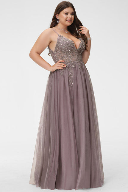 Robe Trapèze Voile Argenté - gallery 7