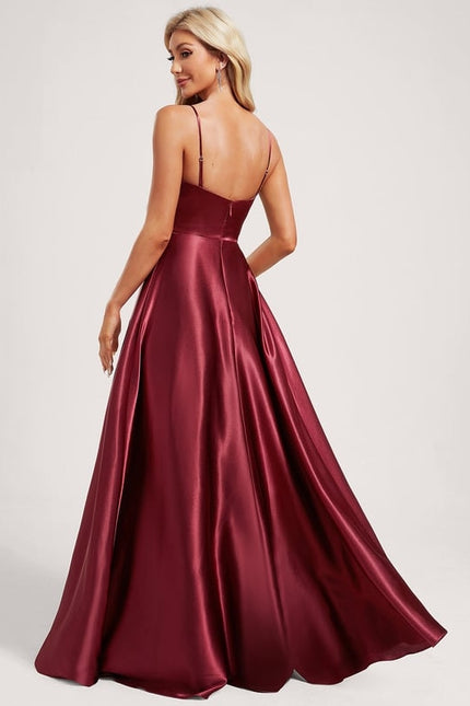 Robe Trapèze Satinée Dorée - gallery 4
