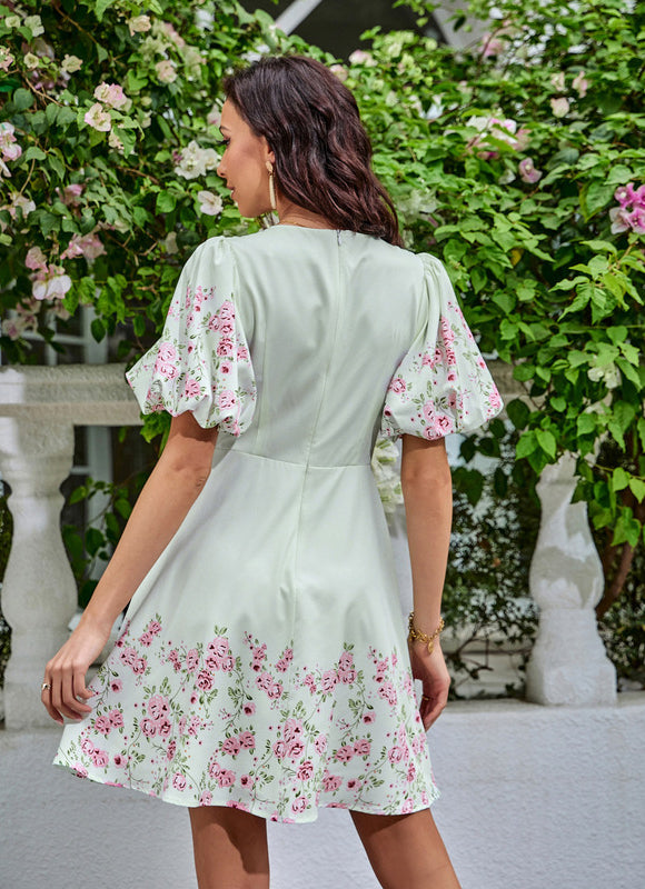 Robe Trapèze Rêve Floral Éthéré - gallery 3