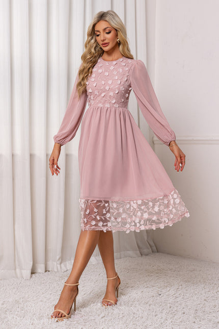 Robe Trapeze Rose Poudré - gallery 2