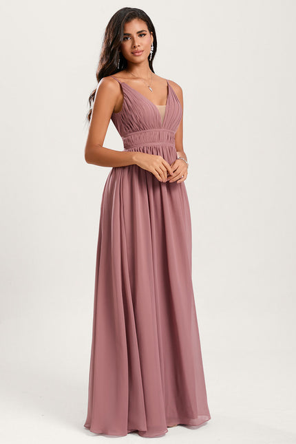 Robe Trapèze Mousseline Fendue - gallery 2