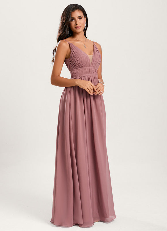 Robe Trapèze Mousseline Fendue - gallery 2