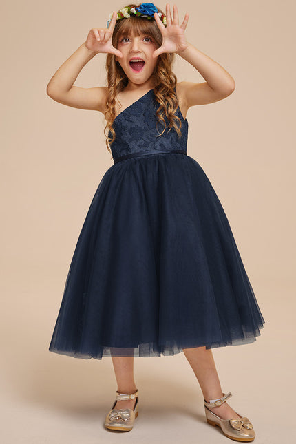 Robe Trapèze Tulle Asymétrique - gallery 1