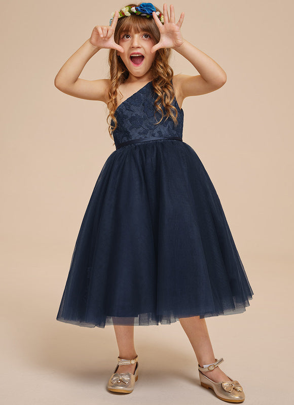 Robe Trapèze Tulle Asymétrique - gallery 1