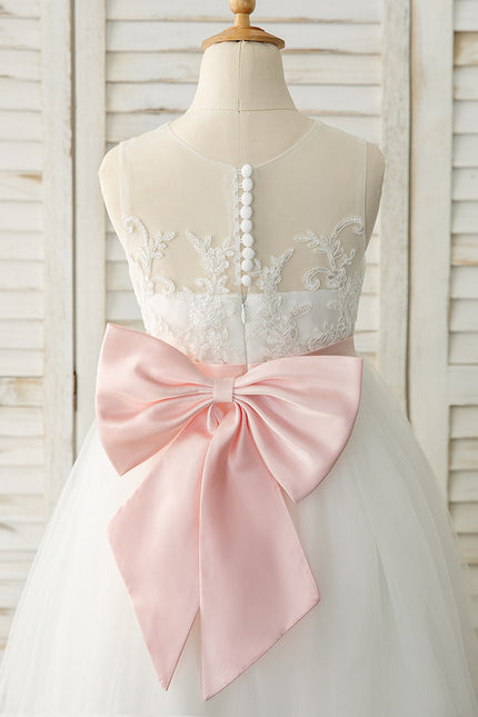 Robe Trapèze De Mariage Enfant - gallery 8