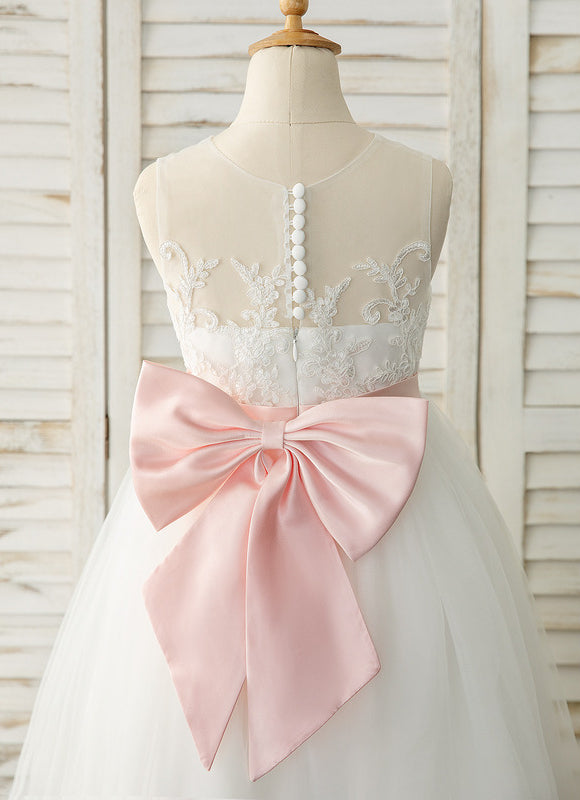 Robe Trapèze De Mariage Enfant - gallery 8