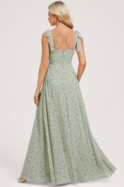Robe Trapèze Élégante Vert Clair - gallery 4