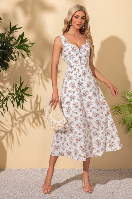 Robe Trapèze Rosée Épanouie - gallery 3