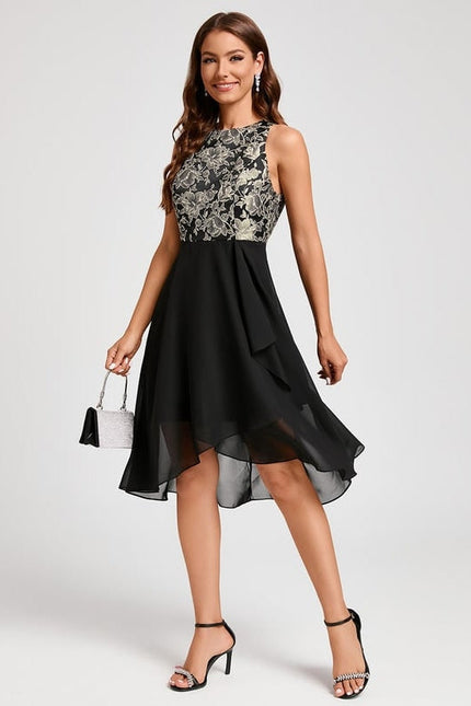 Robe Trapèze Noir Éclat