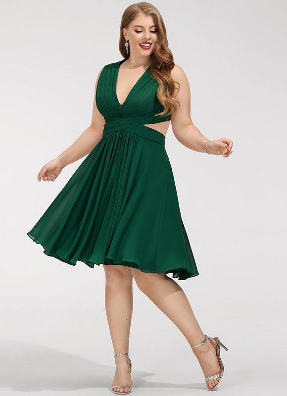 Robe Trapèze Émeraude Volante - gallery 7