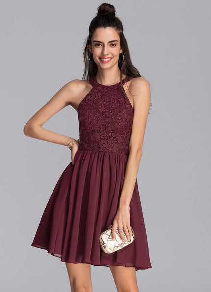 Robe Trapèze Courte Festive