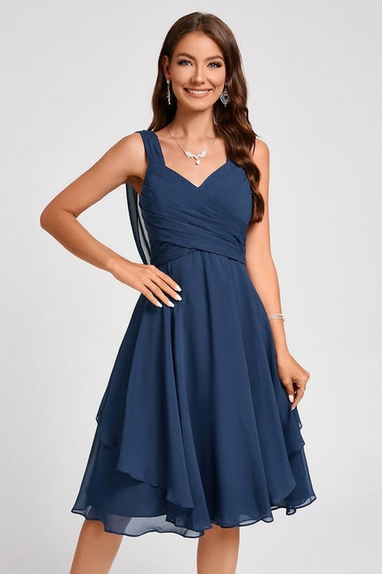Robe Trapèze Drapé Élégant Chic - gallery 5