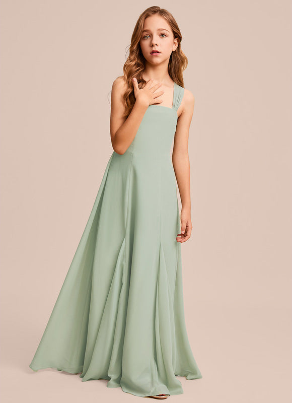 Robe Trapèze Mousseline Bleue - gallery 2