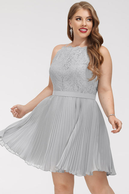 Robe Trapèze Lueur Grise Élégante - gallery 4